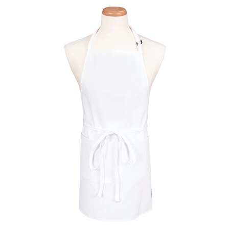 Chef Revival Chef 24/7Front-of-the House Gourmet Bib Apron - White 601BAO-3-WH